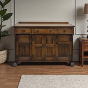 Vintage Old Charm Wood Bros Modern Sideboard / Tudor Brown Oak / Made in England c1970 / FREE DELIVERY - Image 6