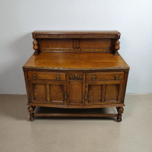 Antique Oak Carved Sideboard / c1920 / FREE DELIVERY - Image 9