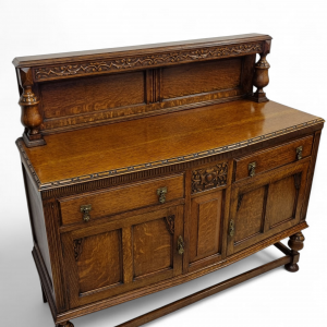 Antique Oak Carved Sideboard / c1920 / FREE DELIVERY - Image 8