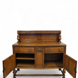 Antique Oak Carved Sideboard / c1920 / FREE DELIVERY - Image 6