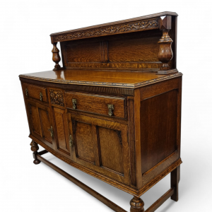 Antique Oak Carved Sideboard / c1920 / FREE DELIVERY - Image 2