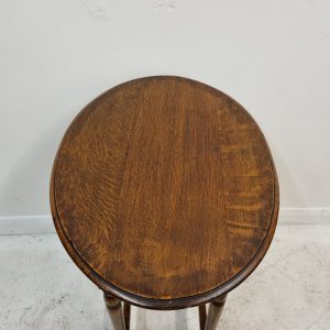 Antique Oak Side Occasional Oval Hall Table / Wine Table / c1900 / FREE DELIVERY - Image 8