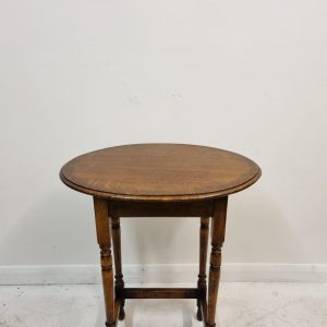 Antique Oak Side Occasional Oval Hall Table / Wine Table / c1900 / FREE DELIVERY - Image 5