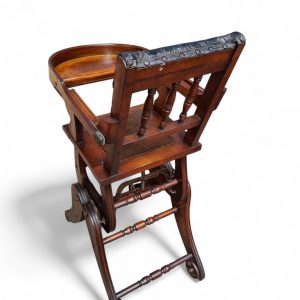 Antique Victorian Metamorphic Childs High Chair / Converts to Rocker / c.1885 / FREE DELIVERY - Image 6