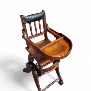 Antique Victorian Metamorphic Childs High Chair / Converts to Rocker / c.1885 / FREE DELIVERY - Image 4