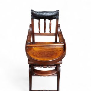 Antique Victorian Metamorphic Childs High Chair / Converts to Rocker / c.1885 / FREE DELIVERY - Image 3