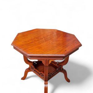 Antique Edwardian Walnut Stained Window Table / Octagonal Top / c1910 / FREE DELIVERY - Image 5