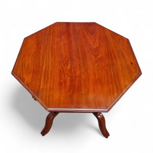 Antique Edwardian Walnut Stained Window Table / Octagonal Top / c1910 / FREE DELIVERY - Image 4