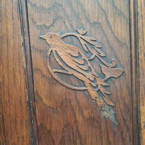 Antique Edwardian Oak Mirror Door Wardrobe / Made in England c1910 / FREE DELIVERY - Image 7