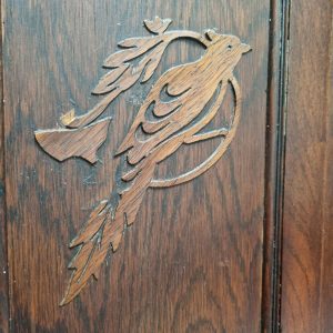 Antique Edwardian Oak Mirror Door Wardrobe / Made in England c1910 / FREE DELIVERY - Image 6