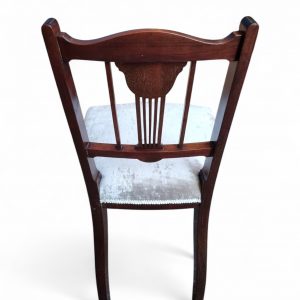Antique Victorian Inlaid Mahogany Dining Chairs / Set of 3 / c1880 / FREE DELIVERY - Image 7