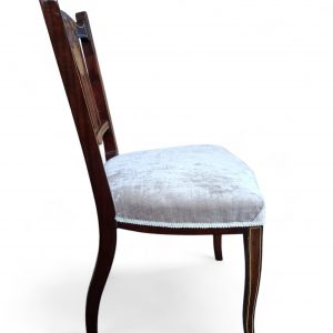 Antique Victorian Inlaid Mahogany Dining Chairs / Set of 3 / c1880 / FREE DELIVERY - Image 5