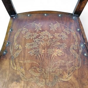Antique Edwardian Beech Floral Occasional Chair / Early 20th / FREE DELIVERY - Image 6