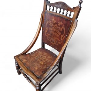 Antique Edwardian Beech Floral Occasional Chair / Early 20th / FREE DELIVERY - Image 4