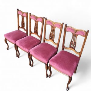 Antique Victorian Oak Dining Chairs / Set of 4 / Made in England 1880s / FREE DELIVERY - Image 3
