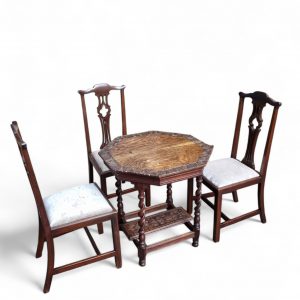 Antique Edwardian Mahogany Dining Chairs / Set of 3 / c1910 / FREE DELIVERY - Image 6
