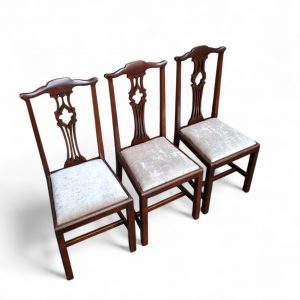 Antique Edwardian Mahogany Dining Chairs / Set of 3 / c1910 / FREE DELIVERY - Image 3