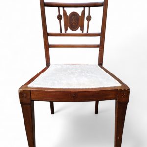 Antique Victorian Inlaid Mahogany Dining Chairs / Set of 2 / c1880 / FREE DELIVERY - Image 10