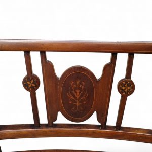 Antique Victorian Inlaid Mahogany Dining Chairs / Set of 2 / c1880 / FREE DELIVERY - Image 6