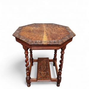 Antique Edwardian Six Sided Top Carving Occasional Table / FREE DELIVERY - Image 8