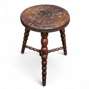Antique Edwardian Small Occasional Table / Handmade Carved / c1910 / FREE DELIVERY - Image 9