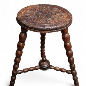 Antique Edwardian Small Occasional Table / Handmade Carved / c1910 / FREE DELIVERY - Image 8