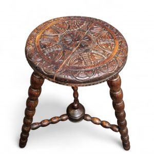 Antique Edwardian Small Occasional Table / Handmade Carved / c1910 / FREE DELIVERY - Image 7