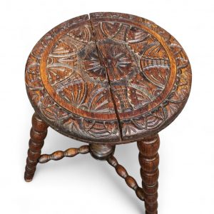 Antique Edwardian Small Occasional Table / Handmade Carved / c1910 / FREE DELIVERY - Image 3
