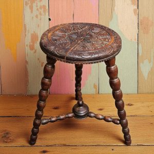 Antique Edwardian Small Occasional Table / Handmade Carved / c1910 / FREE DELIVERY