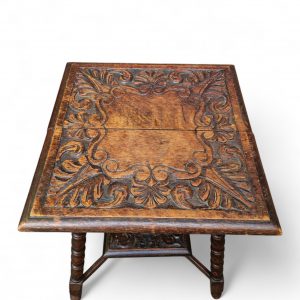 Antique Edwardian Occasional Table / Handmade Carved / c1910 / FREE DELIVERY - Image 14