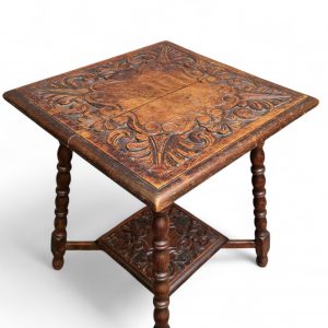 Antique Edwardian Occasional Table / Handmade Carved / c1910 / FREE DELIVERY - Image 12