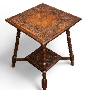Antique Edwardian Occasional Table / Handmade Carved / c1910 / FREE DELIVERY - Image 4