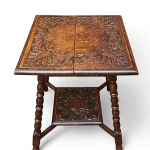 Antique Edwardian Occasional Table / Handmade Carved / c1910 / FREE DELIVERY