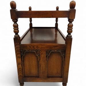 Vintage Old Charm Wood Bros / Tea Serving Trolley / Tudor Brown / FREE DELIVERY - Image 6