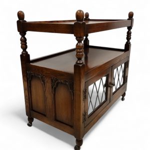 Vintage Old Charm Wood Bros / Tea Serving Trolley / Tudor Brown / FREE DELIVERY - Image 5