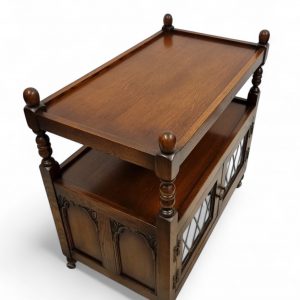 Vintage Old Charm Wood Bros / Tea Serving Trolley / Tudor Brown / FREE DELIVERY - Image 4