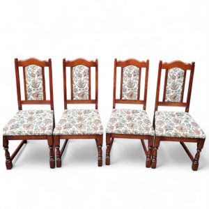 Vintage Old Charm Wood Bros Oak Dining Chairs / Set of 6 / Solid Oak Wooden Frames / FREE DELIVERY - Image 8
