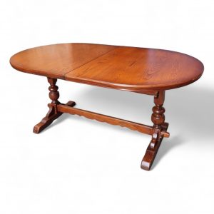 Vintage Old Charm Large Oak Extending Draw Leaf Dining Table / Seats 6-8 / c1970 / FREE DELIVERY - Image 7