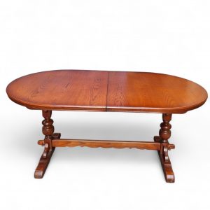 Vintage Old Charm Large Oak Extending Draw Leaf Dining Table / Seats 6-8 / c1970 / FREE DELIVERY - Image 6