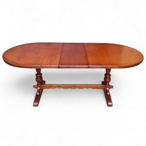 Vintage Old Charm Large Oak Extending Draw Leaf Dining Table / Seats 6-8 / c1970 / FREE DELIVERY - Image 4