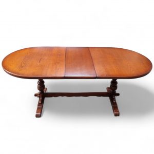 Vintage Old Charm Large Oak Extending Draw Leaf Dining Table / Seats 6-8 / c1970 / FREE DELIVERY - Image 2