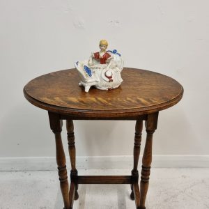 Antique Oak Side Occasional Oval Hall Table / c1900 / FREE DELIVERY