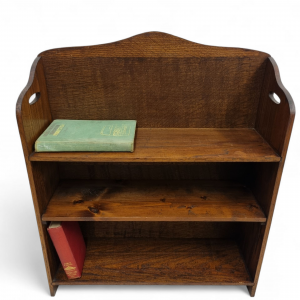 Antique Edwardian Small Oak Open Bookcase / c.1900–1910 / FREE DELIVERY - Image 7