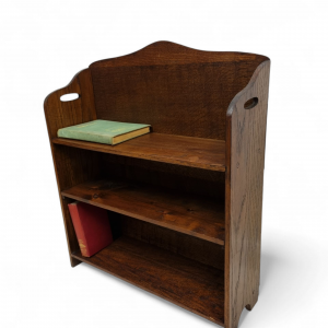 Antique Edwardian Small Oak Open Bookcase / c.1900–1910 / FREE DELIVERY - Image 4