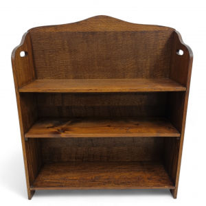 Antique Edwardian Small Oak Open Bookcase / c.1900–1910 / FREE DELIVERY - Image 10