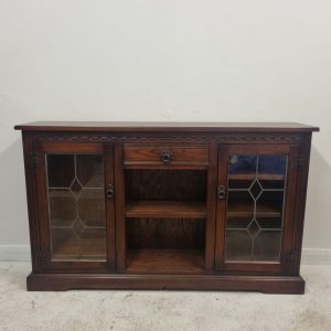 Vintage Old Charm Wood Bros Bookcase / Tudor Brown / c.1970 / FREE DELIVERY - Image 10