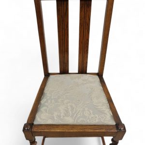 Antique Edwardian Oak Dining Chairs / New Upholstery / Set of Two / Early 20th Century / FREE DELIVERY - Image 5