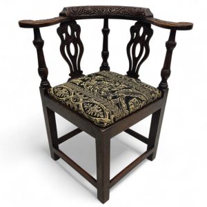Antique Carved Corner Chair / c.1900 / FREE DELIVERY - Image 9
