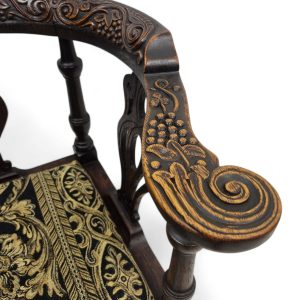 Antique Carved Corner Chair / c.1900 / FREE DELIVERY - Image 8