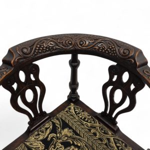 Antique Carved Corner Chair / c.1900 / FREE DELIVERY - Image 7